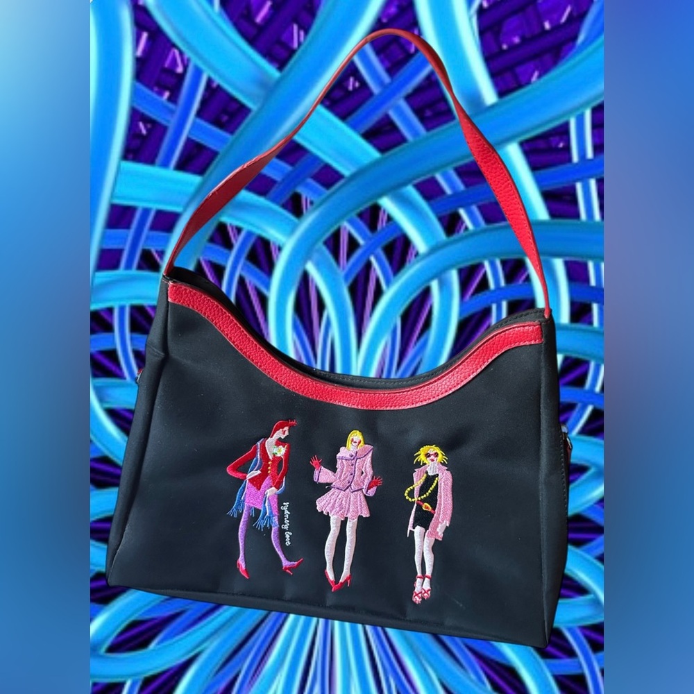 Sydney Love “Hip Chic” Embroidered Fashionista Shoulder Bag